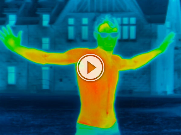 Infrared camera tracks heat loss (Video)