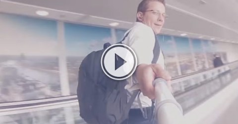 Traveling on Heelys tom ake your way through an airport in 1 minute is a total LifeHack