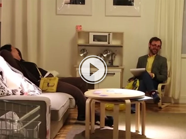 Comedian pretends to be IKEA therapist (Video)