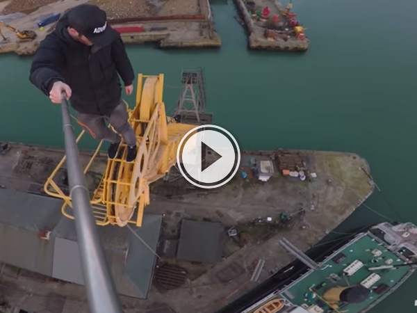 James Kingston: POV Adventures, climbs an old crane.