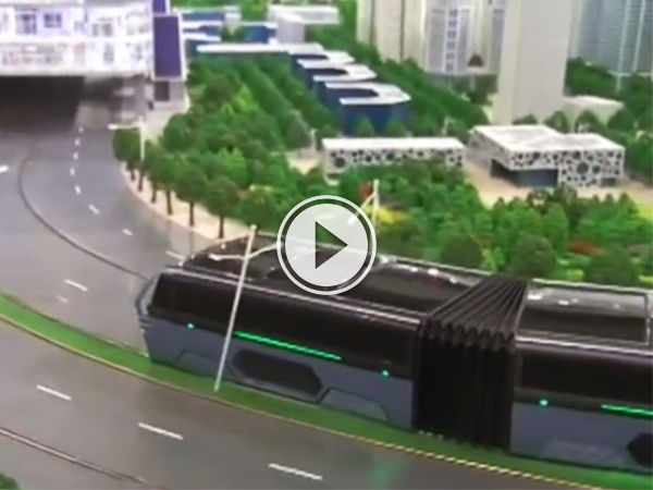 Video of a new concept elevated bus.