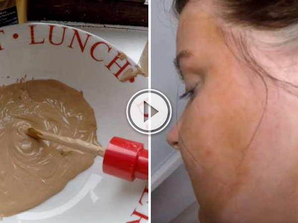 Guy messes with his girlfriends foundation hilarity ensues (Video)