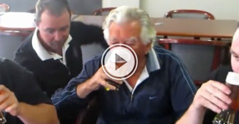 Bob Hawke beer downing compilation (Video)