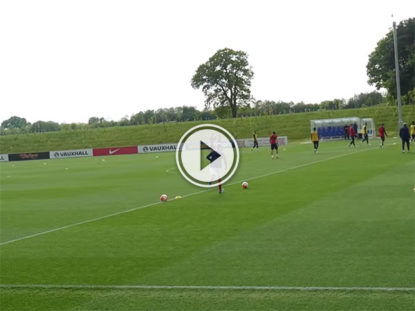 Teenager crashes England training (Video)