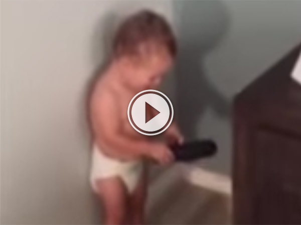 Screenshot of a kid in nappy playing