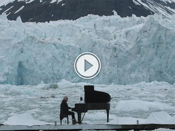 Pianist Ludovico Einaudi plays on the Atlantic Ocean (Video)