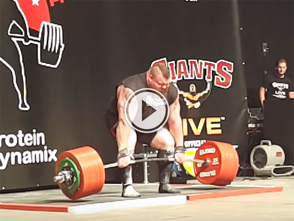 Eddie Hall deadlifts 500kg (Video)