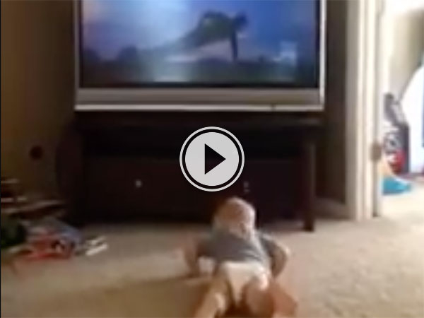 Baby imitates Rocky IV workout montage (Video)