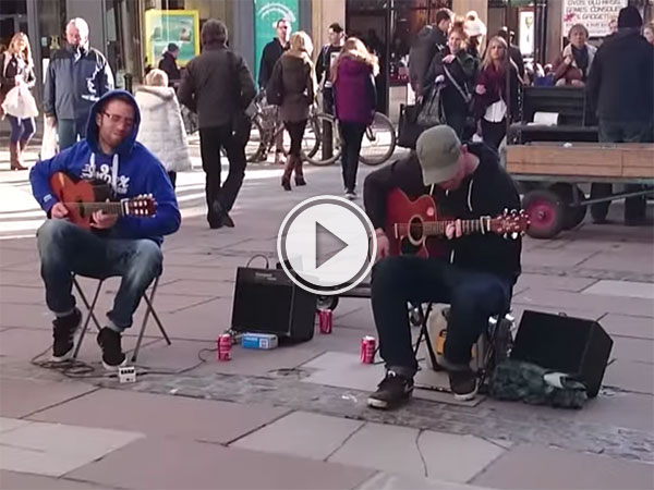 Bath street buskers perform Bohemian Rhapsody (Video)