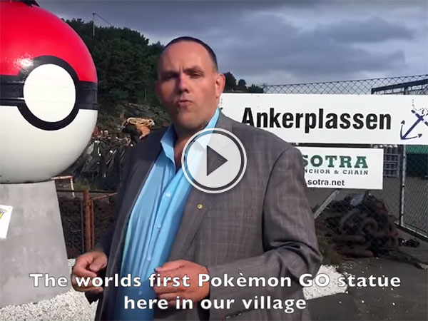 Norwegian village builds statue to get Pokestop (Video)