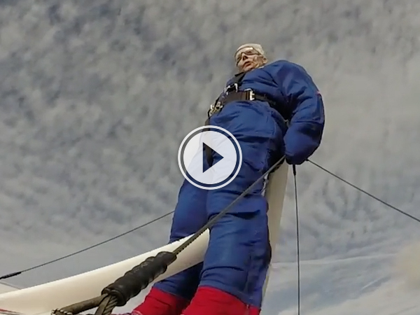 81 year old Grandma gets strapped to the top of a plane (Video)