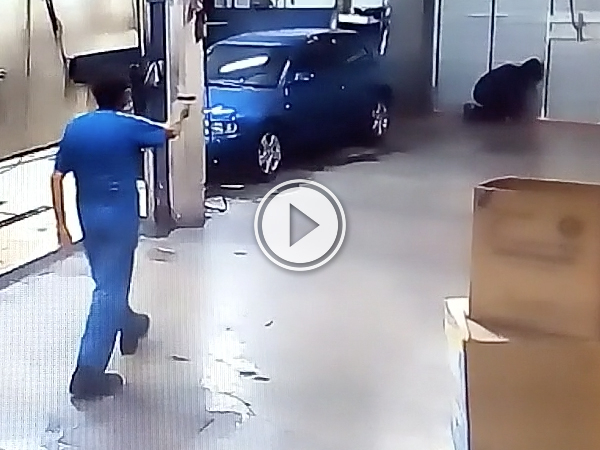 Car washer forces robber to wash his cars (Video)