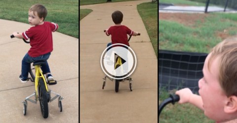 Little boy's life flashes before his eyes as his brakes fail