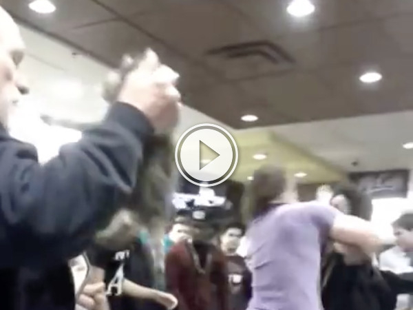 While at a brawl at McDonalds, this guy brings a baby hamburglar home (Video)