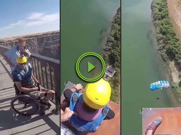 Brave Quadriplegic Base Jumper Defies Disability (Video)