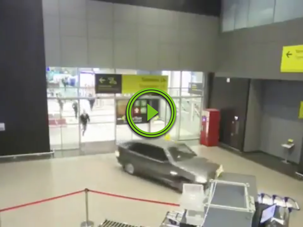Russian dude uses his car to clear airport customs (Video)