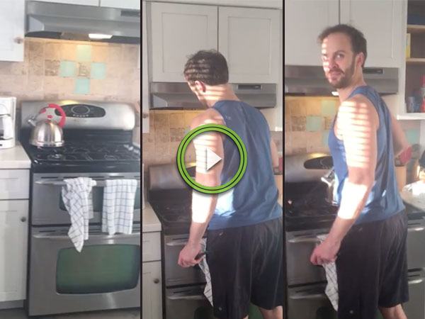 Guy trolls roommate making tea (Video)