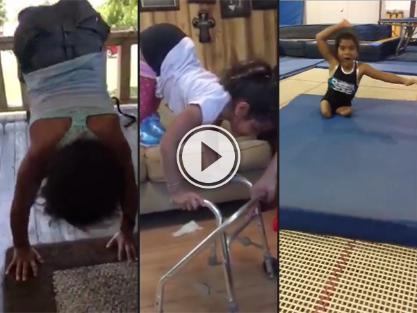 Little amputee gymnast is all the inspiration