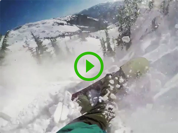 Guy survives insane avalanche (Video)