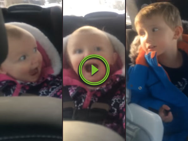 Siblings fighting over the F*Bomb in the backseat (Video)