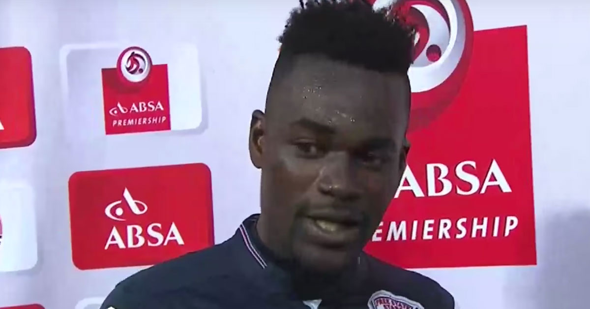 Ghanian footballer thanks wife and girlfriend in interview (9 Photos)
