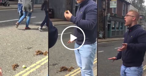 Man eats horse manure for money (Video)