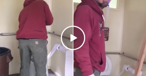 Man drops his gun in the toilet
