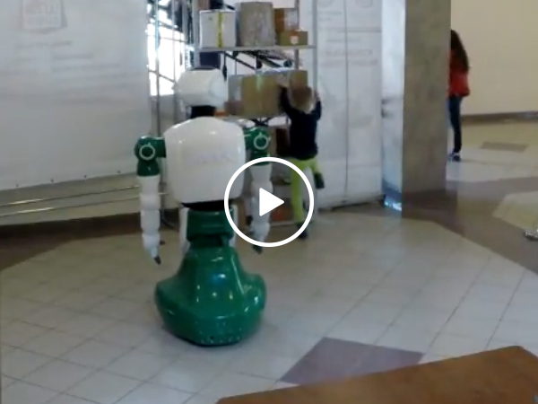 Robot comes to the rescue of little girl