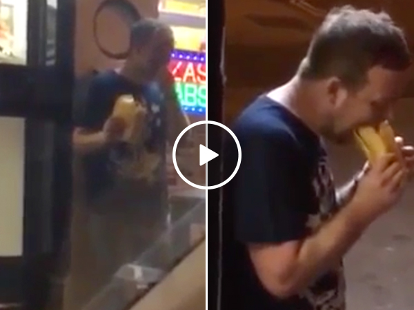 There's 'drunk' and then there's 'eating-styrofoam-while-barely-conscious drunk' (Video)