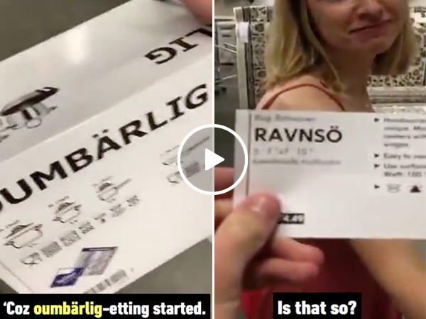 Man puns his way around IKEA with girlfriend (Video)