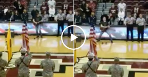 National Anthem performance by Electric Guitarist