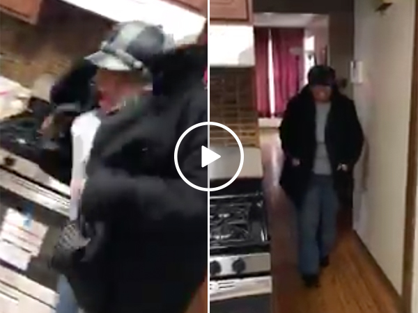Grandson Gifts Grandma With A New Oven For Christmas