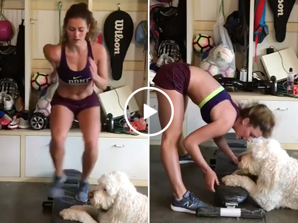 Morgan Reid Works Out | Hot Soccer Girl Does Push Ups and Squats