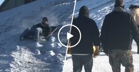 Sledder learns it's still Nutcracker season (Video)