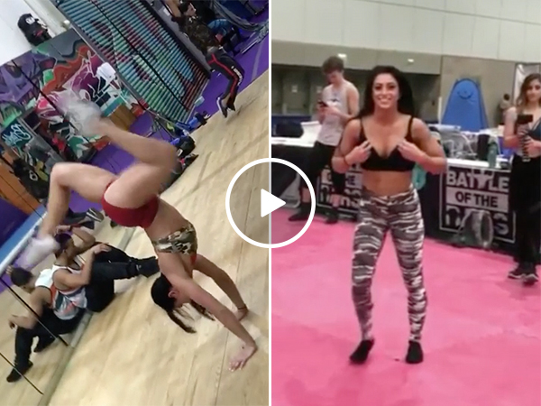 Hot Girl Does flips And Is Talented at Gymnastics