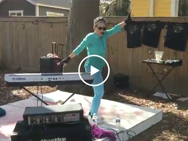 Crazy lady Dances Provocatively In Front of Kids and Families