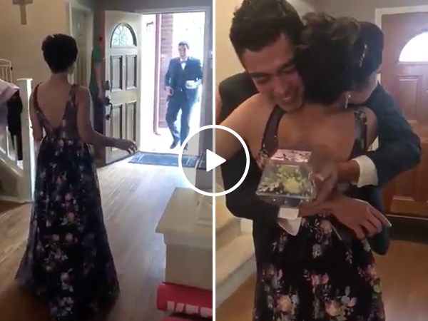 Girl surprises prom date, walking for the first time in 10 months (Video)