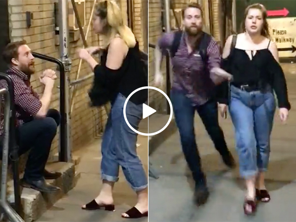 Couple's venomous fight turns on the guy filming it (Video)