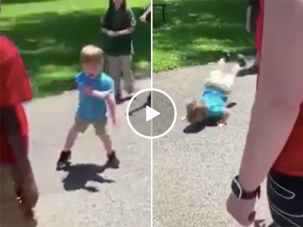 Dancing Kid Takes Over A Party By Doing the Worm