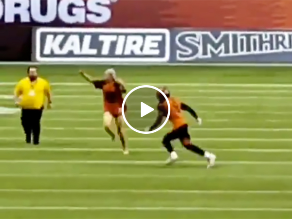 Streaker Runs On Field During Football Game and Gets Tackled
