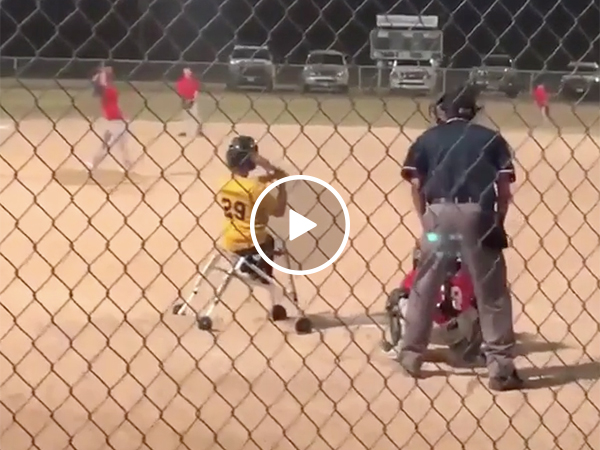 Baseball Kid in Wheelchair Gets a Home Run that Mike Trout would Love