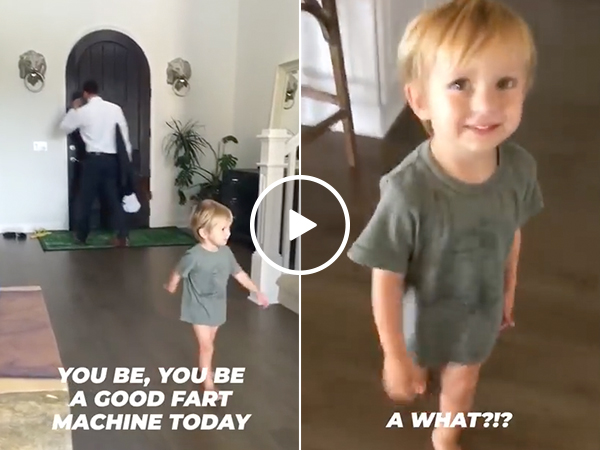 Kid gets emotional saying goodbye to his 'Fart Machine' (Video)
