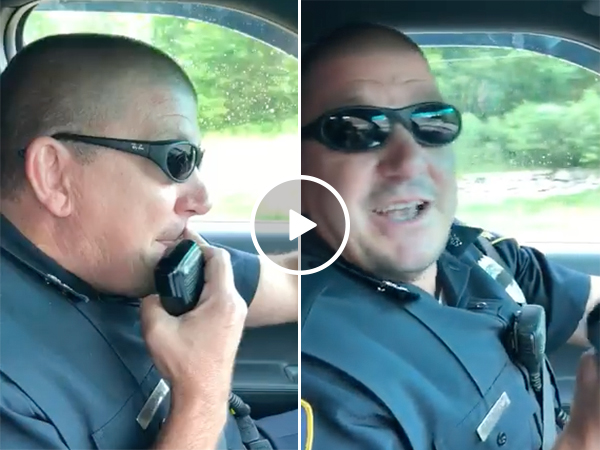 Police Officer Retires and Hears Son on Intercom and Starts Crying