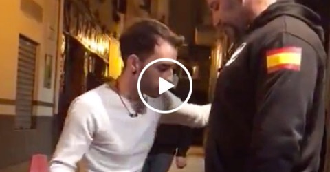 Drunk, fussy toddler tries a bouncer, gets the soul slapped from him body (Video)