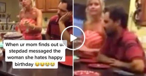 Insane wife punishes husband for wishing another woman 'Happy Birthday' (Video)