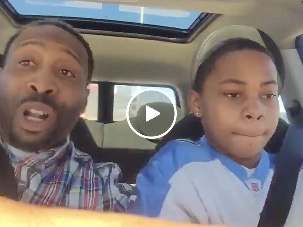 Dad has wholesome reaction to his son's horrible driving lesson (Video)