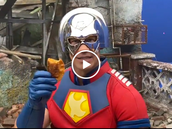 John Cena nom noms a crazy number of empanadas for The Suicide Squad (Video)